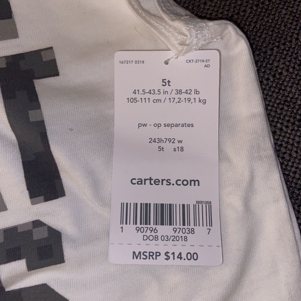 Carter’s toddler boys muscle-tank top size 5T - Picture 3 of 5